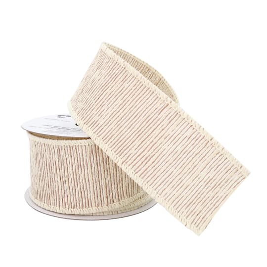1.5'' x 2yd. Wired Faux Bark Ribbon by Celebrate It®